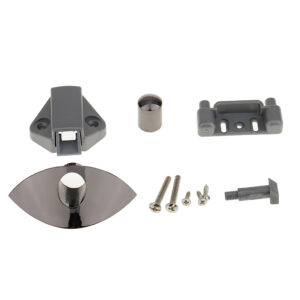 SKAIFALL® Half Moon Shape Push Latch Knob Drawer Cupboard Door Lock Universal (Black)