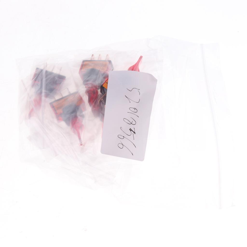 SKAIFALL® 5 Pieces Led On/Off Spst Toggle Switch With Cover Car Boat 12V 20A Red