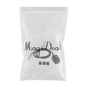 SKAIFALL® 12V 10A Car Sticky Push Button Switch On/Off Control Ship Type Red Light