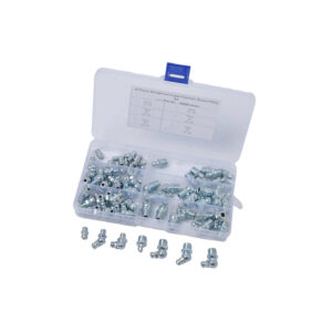 SKAIFALL® 80Pcs 1/4 1/8" Hydraulic Grease Zerk Fitting Sae Kit Straight 90 45 Degree"