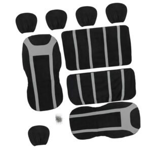 SKAIFALL® 9Pcs Universal Car Seat Covers Breathable Cushion Full Set Front & Rear