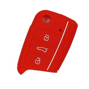 SKAIFALL® Flod Key Silicone 3Buttons Protective Case Cover For Volkswagen 2017 Red