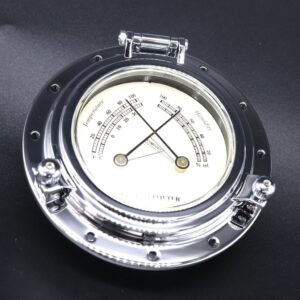 SKAIFALL® Marine Boat Rv Round Vintage Humidity Temperature Meter Gauge Silver