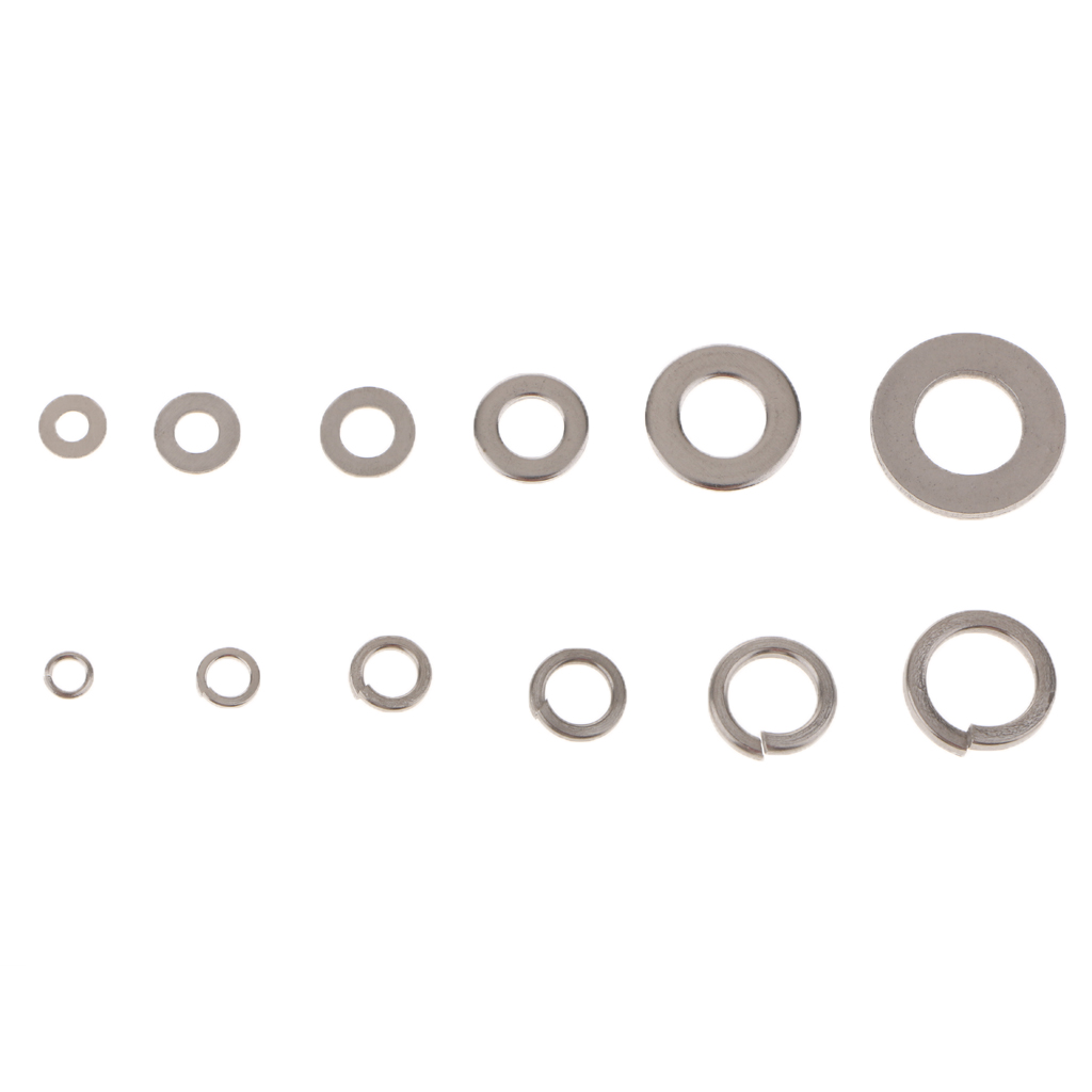 SKAIFALL® 350Pcs M3-M10 Stainless Steel Flat & Spring Lock Washers Assortment Set - Image 3