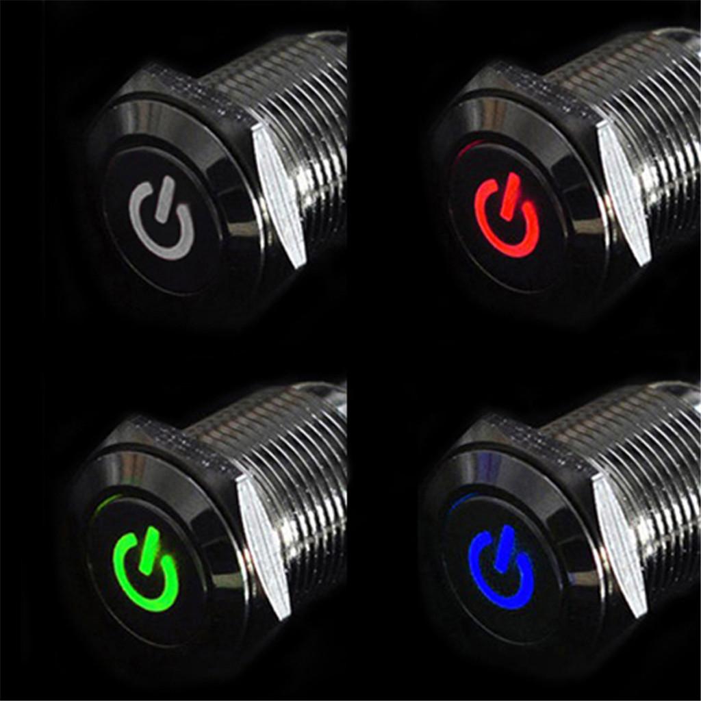 SKAIFALL® Dc 12V 16Mm Aluminum Led Car Illuminated Latching Push Button Switch White - Image 5