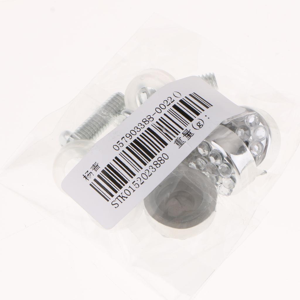 SKAIFALL® Steel License Plate Frame Screws Fasteners + Chrome Screw Caps Set Silver - Image 2