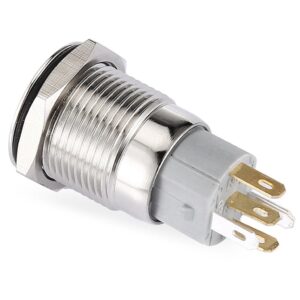 SKAIFALL® 16Mm Metal Switch Power Start Button Self Latching With Led Ring Yellow