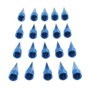 SKAIFALL® Aluminum Automobiles Wheel Valve Stem Caps Cone Shaped Airtight Stem Blue