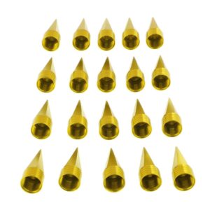 SKAIFALL® Aluminum Automobiles Wheel Valve Stem Caps Cone Shaped Airtight Stem Gold