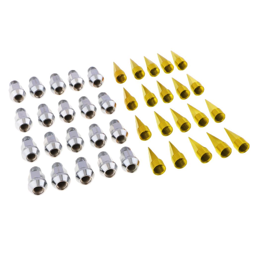 SKAIFALL® Aluminum Automobiles Wheel Valve Stem Caps Cone Shaped Airtight Stem Gold - Image 4