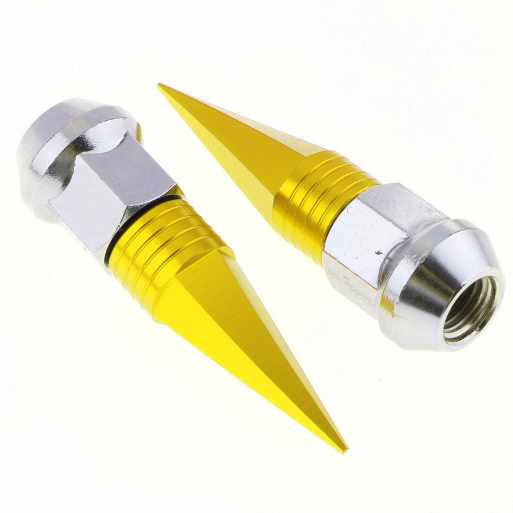 SKAIFALL® Aluminum Automobiles Wheel Valve Stem Caps Cone Shaped Airtight Stem Gold - Image 5