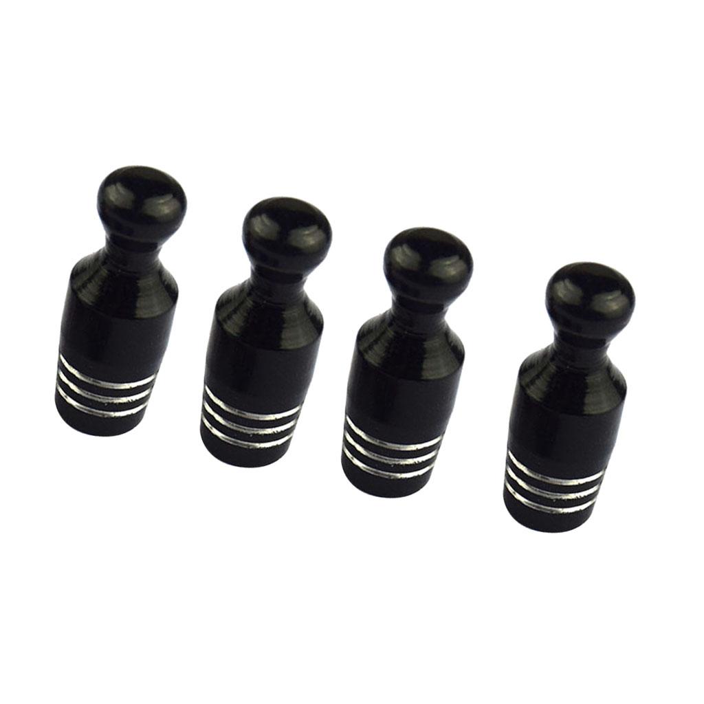 SKAIFALL® 4 Pieces Car Valve Cap Bowling Car Tire Valve Cap Air Dust Cover Black - Image 4