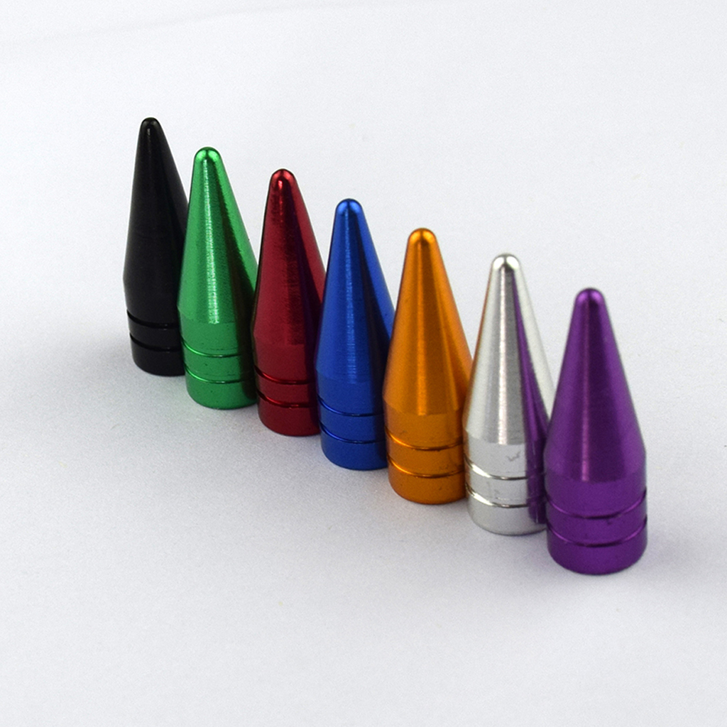 SKAIFALL® 4Pcs Aluminum Spike Wheel/Tire Valve Stem Car Truck Air Caps Covers Blue - Image 3