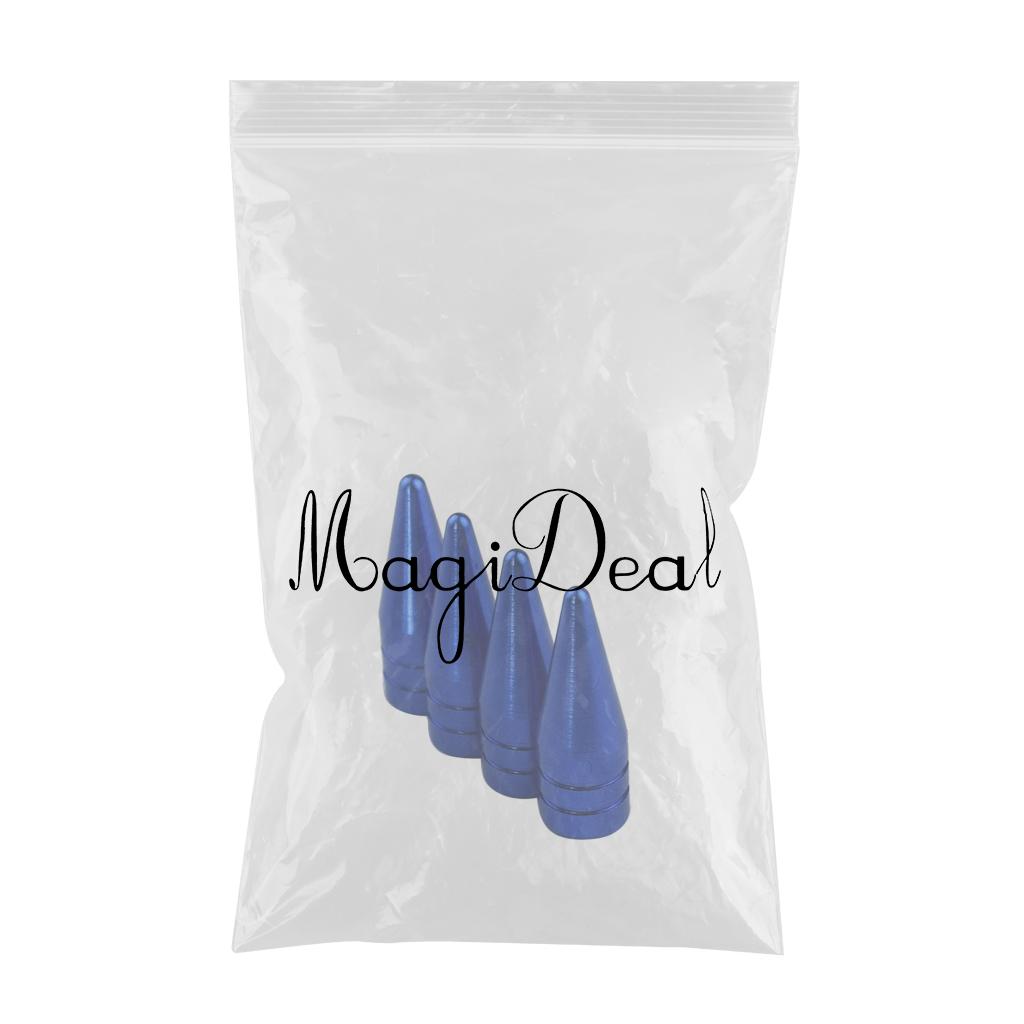 SKAIFALL® 4Pcs Aluminum Spike Wheel/Tire Valve Stem Car Truck Air Caps Covers Blue - Image 4