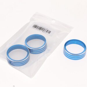 SKAIFALL® Car Air Conditioning Control Ring Knob Covers For Volkswagen Tiguan Blue