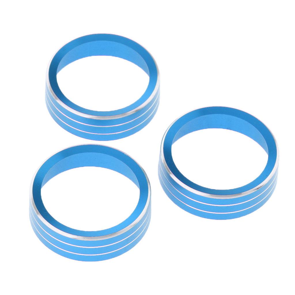 SKAIFALL® Car Air Conditioning Control Ring Knob Covers For Volkswagen Tiguan Blue - Image 2