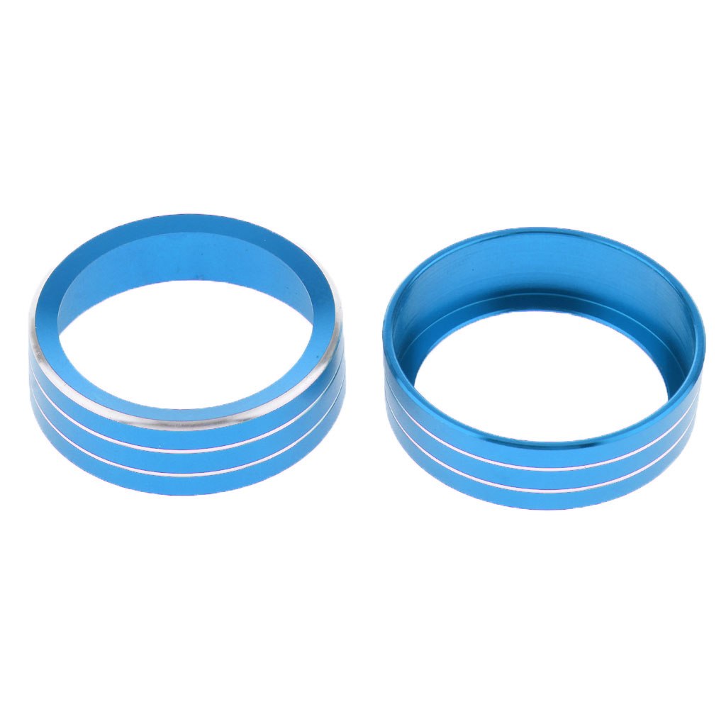 SKAIFALL® Car Air Conditioning Control Ring Knob Covers For Volkswagen Tiguan Blue - Image 3