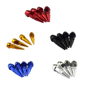SKAIFALL® 4 Pieces Car Auto Moto Spike Shape Tire Stem Valve Cap Silver