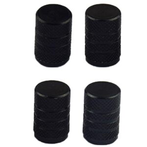 SKAIFALL® 4 Pack Car Bicycle Aluminum Wheel Tire Stem Valve Caps Dust Cover Black