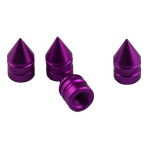 SKAIFALL® 4 Pieces Aluminum Tire/Rim Valve/Wheel Spike Cover Stems Cap Purple