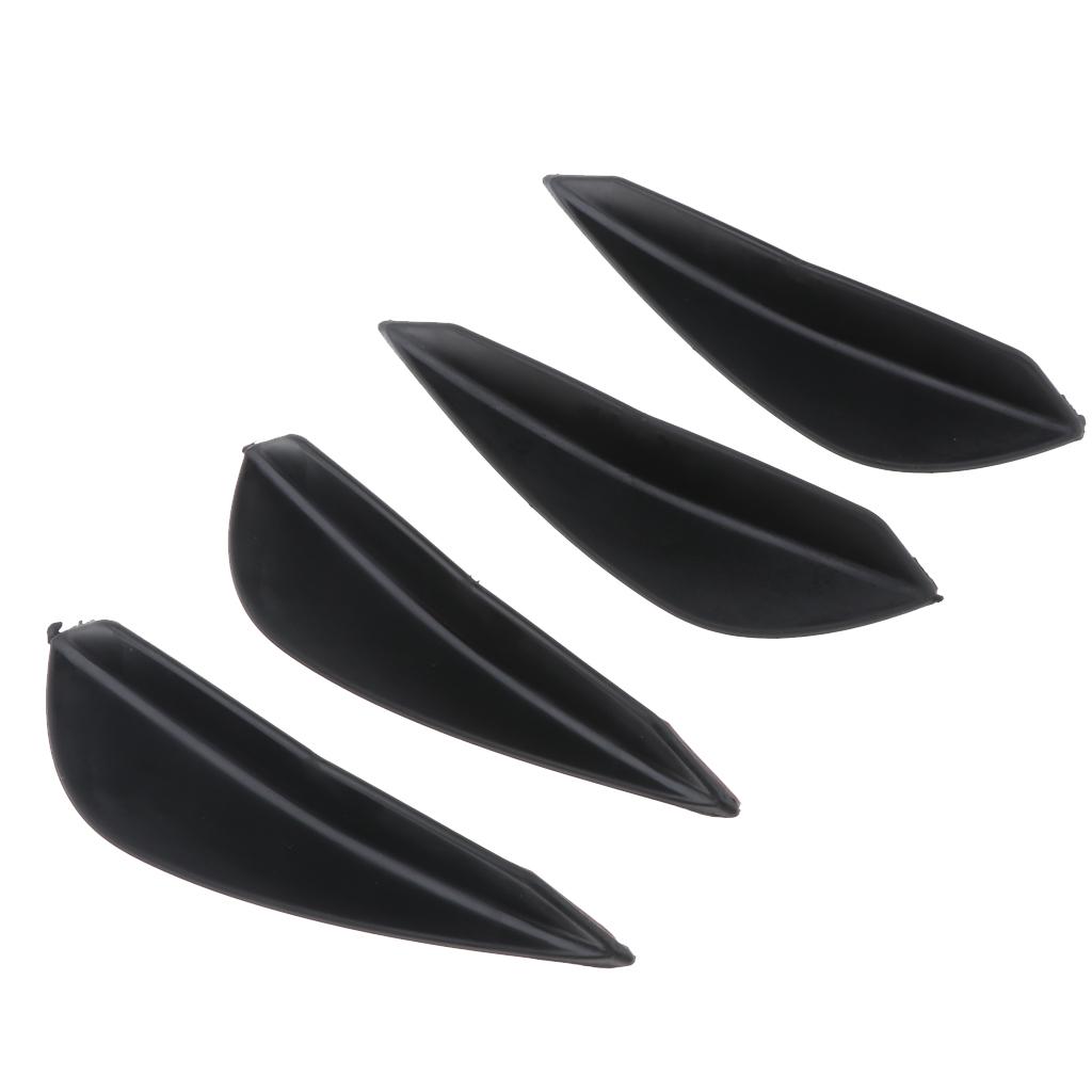 SKAIFALL® 4 Pieces Carbon Fiber Front Bumper Splitter Fins Trim Set Black General - Image 3
