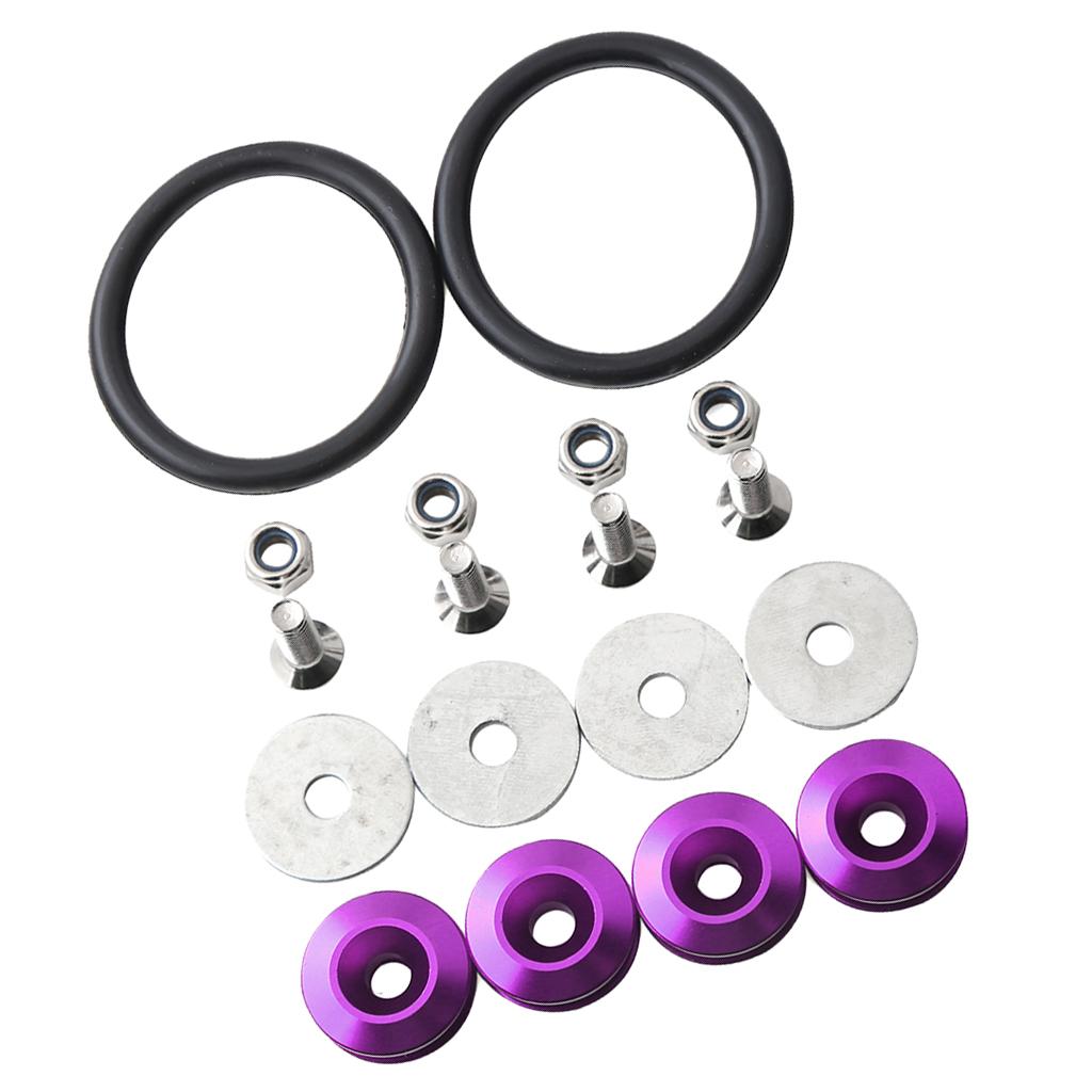 SKAIFALL® Quick Release Fasteners For Car Bumpers Trunk Fender Hatch Lids Kit Purple - Image 3