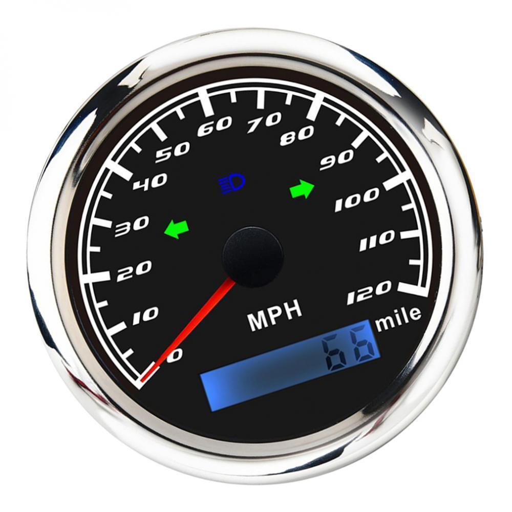 SKAIFALL® Marine Digital Gps Speedometer Gauge 0-120Mph 85Mm 316L Steering Lamp Black - Image 5