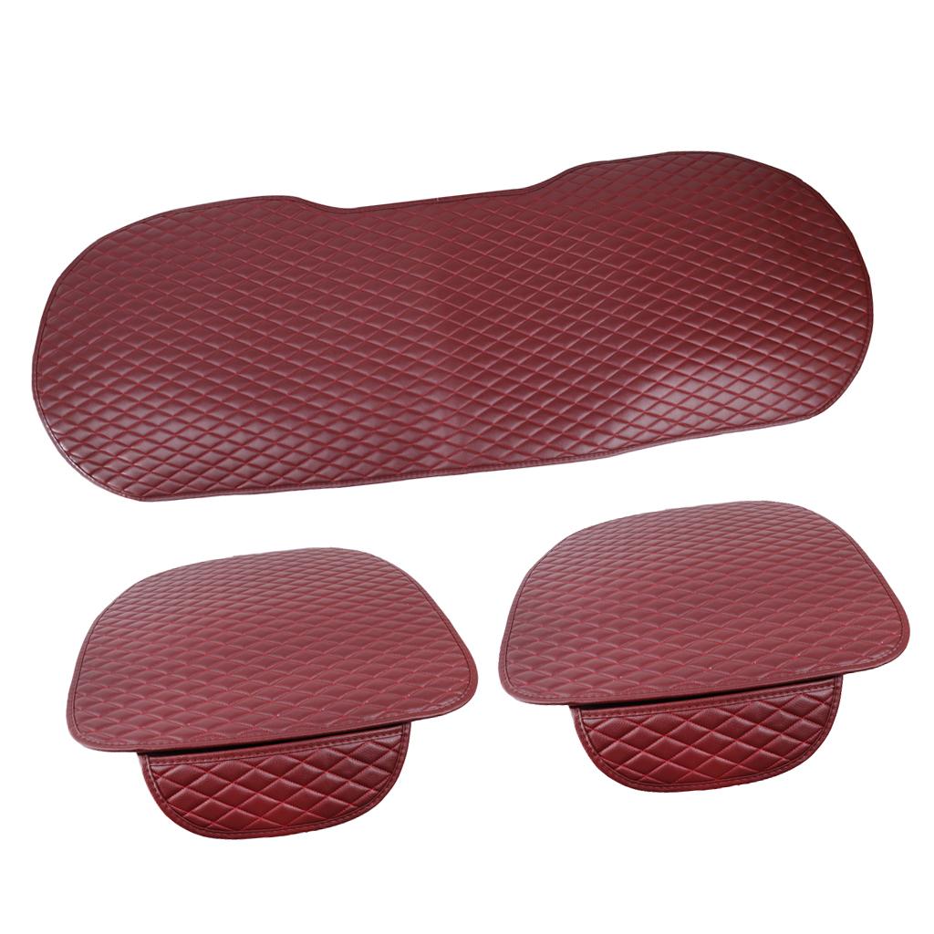SKAIFALL® 1Set Breathable Car Seat Covers Pad Seats Cushion Luxurious Universal Red - Image 4