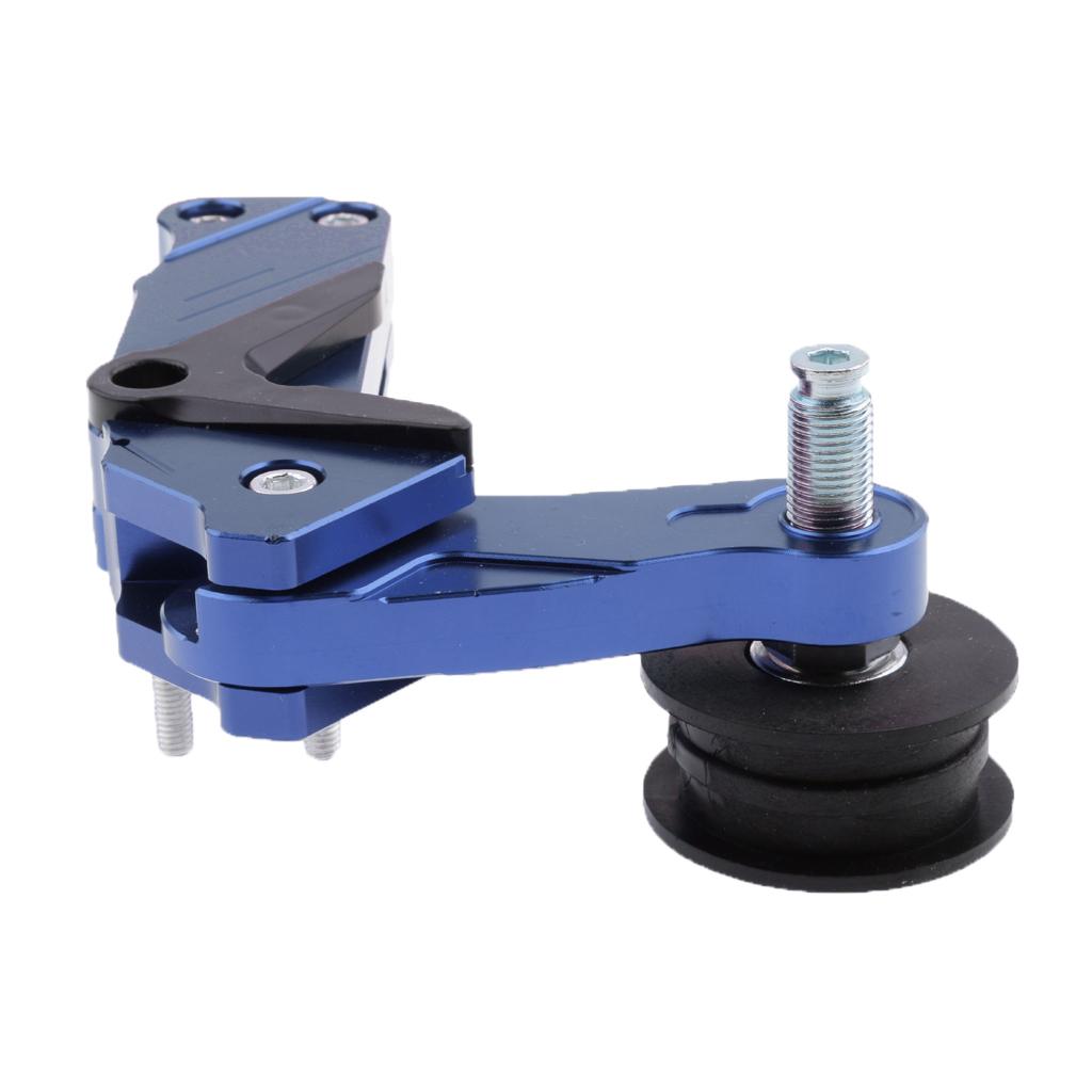 SKAIFALL® Universal Aluminum Chain Roller Tensioner Adjuster For Motorcycle Blue - Image 5