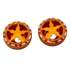 SKAIFALL® 2 Pieces Motorcycle Aluminum Front-Wheel Drop Resistance Fork Cup Yellow