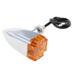 SKAIFALL® Pair Amber Light For Motorcycle Front Rear Turn Signal Indicator Bulb Chrome