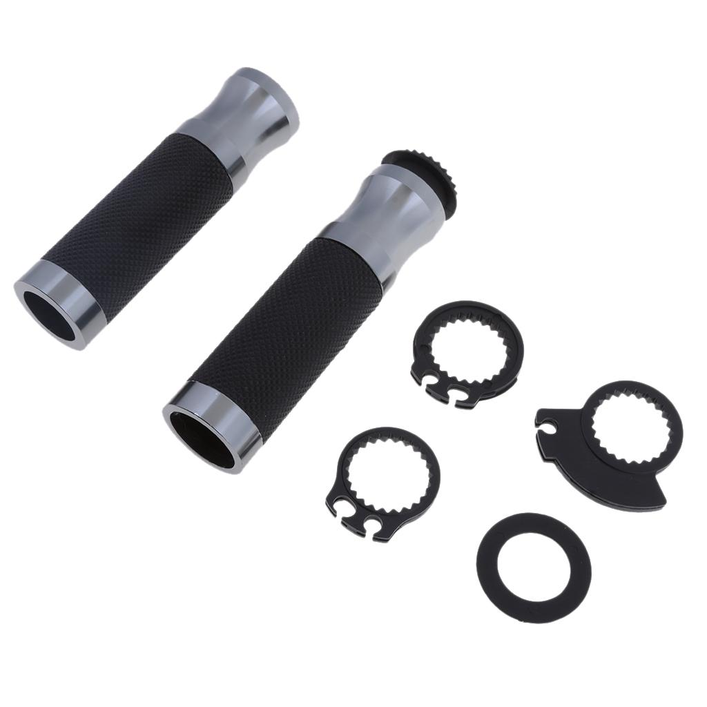 SKAIFALL® 7/8 22Mm Cnc Aluminum Motorcycle Throttle Control Handlebar Grips Titanium" - Image 3