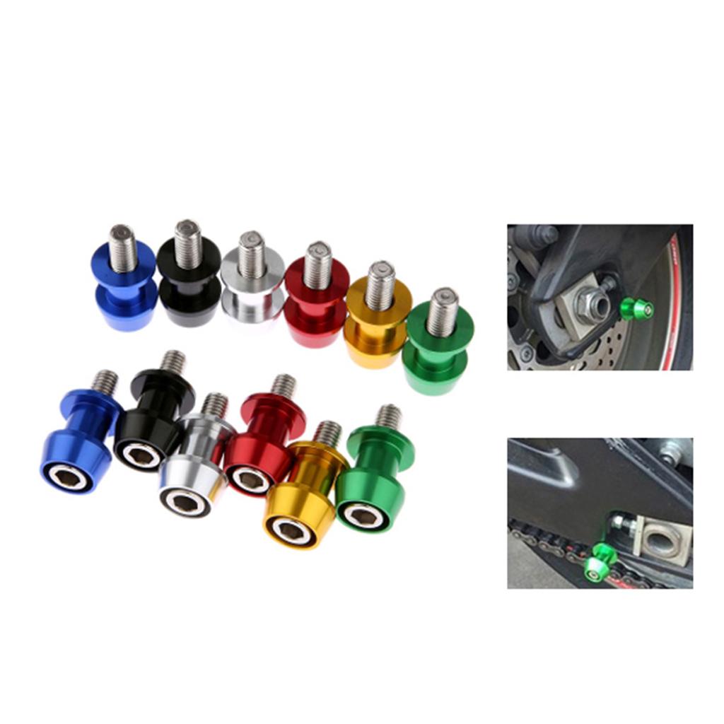 SKAIFALL® 2Pcs 8Mm Universal Motorcycle Cnc Swing Arm Slider Spools Gold - Image 2