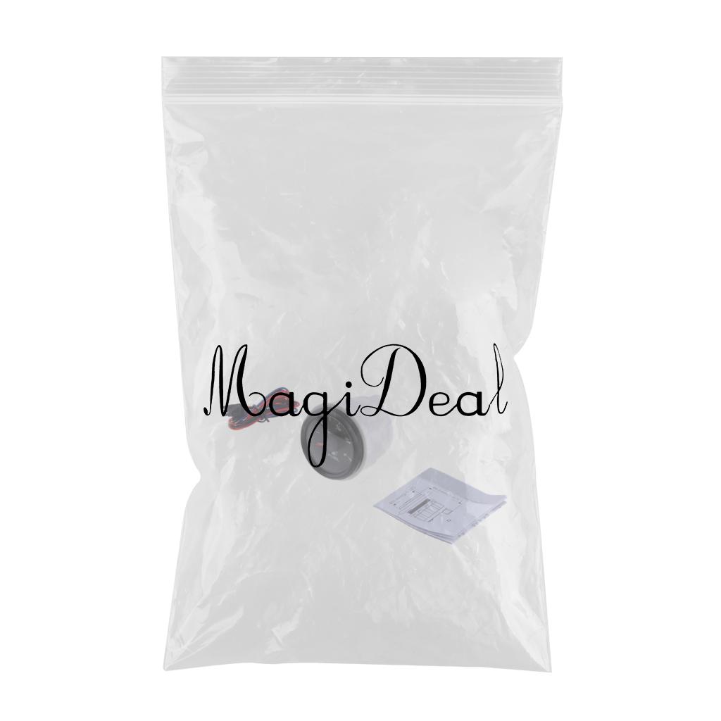 SKAIFALL® 52Mm Boat Car Fuel Level Gauge Meter Indicator Black Face & Black Ring