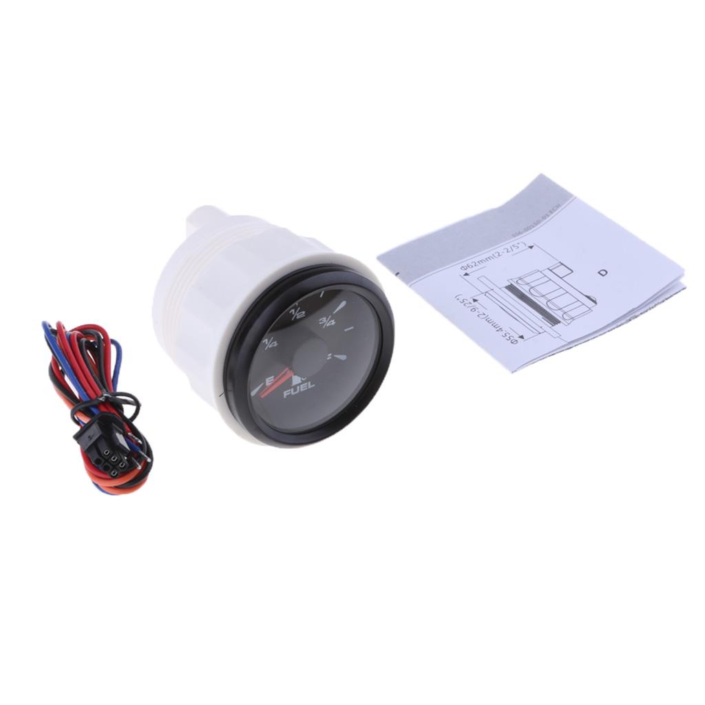 SKAIFALL® 52Mm Boat Car Fuel Level Gauge Meter Indicator Black Face & Black Ring - Image 5