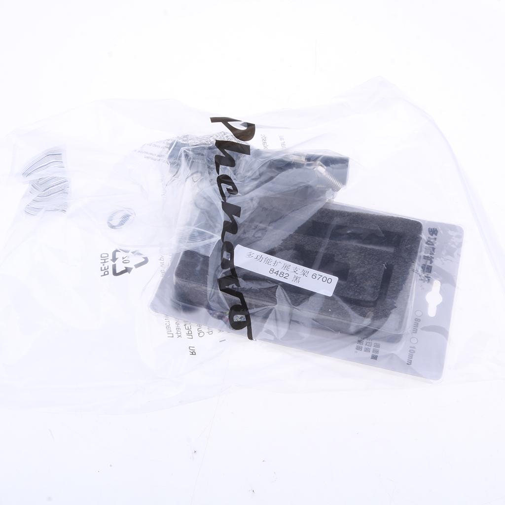 SKAIFALL® Motorcycle Handlebar Lamp Bracket Rearview Mirror Extended Bracket Black - Image 2