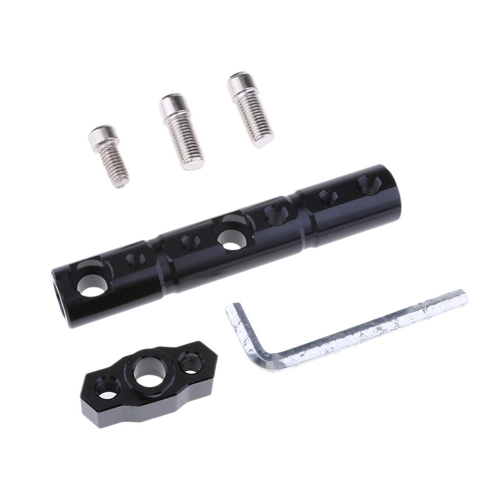 SKAIFALL® Motorcycle Handlebar Lamp Bracket Rearview Mirror Extended Bracket Black - Image 4