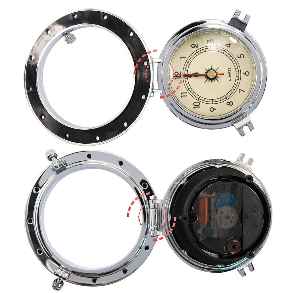 SKAIFALL® Vintage Rome Quartz Clock For Navigation Marine Rv Yacht Boat Suv Silver - Image 2