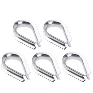 SKAIFALL® 304 Stainless Steel 3/8 Diameter Wire Rope Cable Thimbles Rigging Set Of 5"