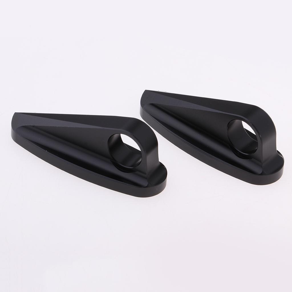 SKAIFALL® Universal Motorcycle Rearview Mirror Mount Extender Bracket Adapter Black - Image 2