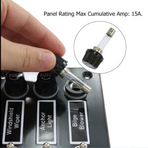 SKAIFALL® 3 Gang Fused Marine Switch Panel For Boats Rv'S 12 Volt Switch Panel