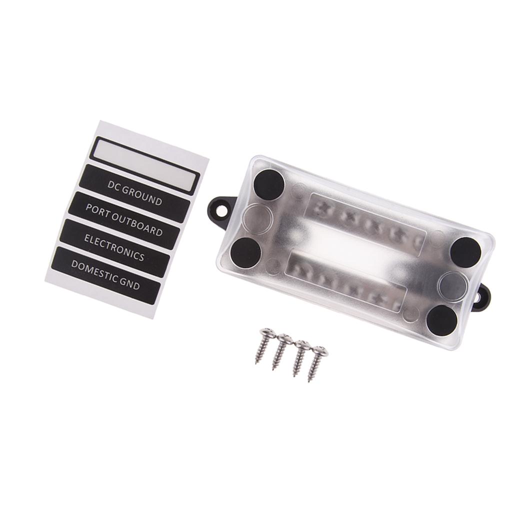 SKAIFALL® Dual 6 Way Bus Bar 48V Electrical Terminal Junction Box Distribution Block - Image 2