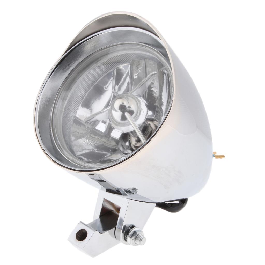 SKAIFALL® 4 1/2 Motorcycle Chrome Visor Headlight Lamp For Bobber Chopper Custom" - Image 2