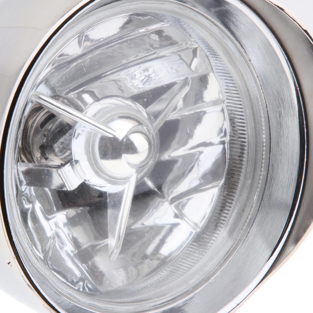 SKAIFALL® 4 1/2 Motorcycle Chrome Visor Headlight Lamp For Bobber Chopper Custom" - Image 3