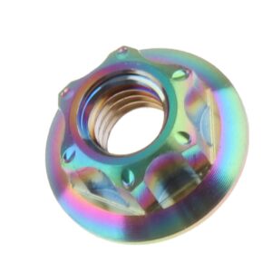 SKAIFALL® Motorcycle Racing Titanium Hex Head Flange Nuts Screw Colorful M5X1.0