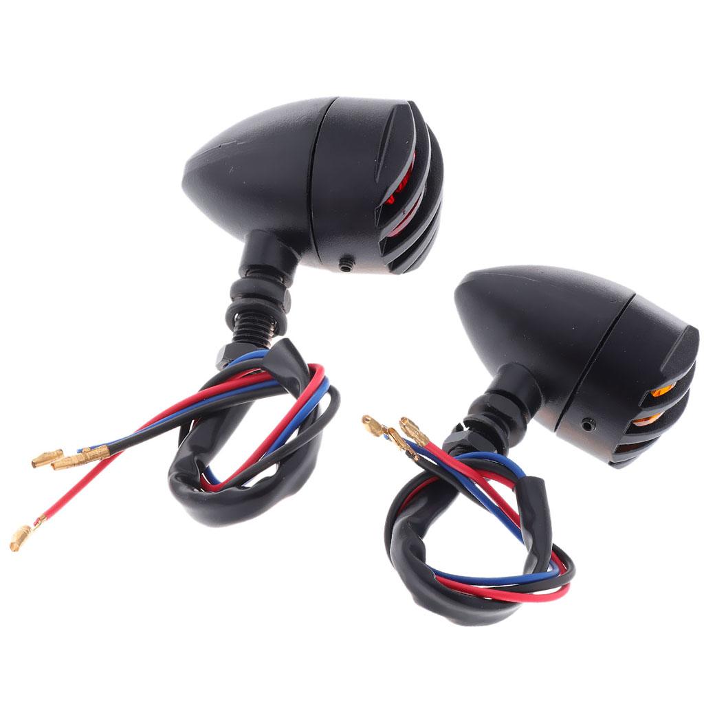 SKAIFALL® Heavy Duty Aluminum Motorcycle Refit Turn Signal Turn Signal Light Indicator Red - Image 2