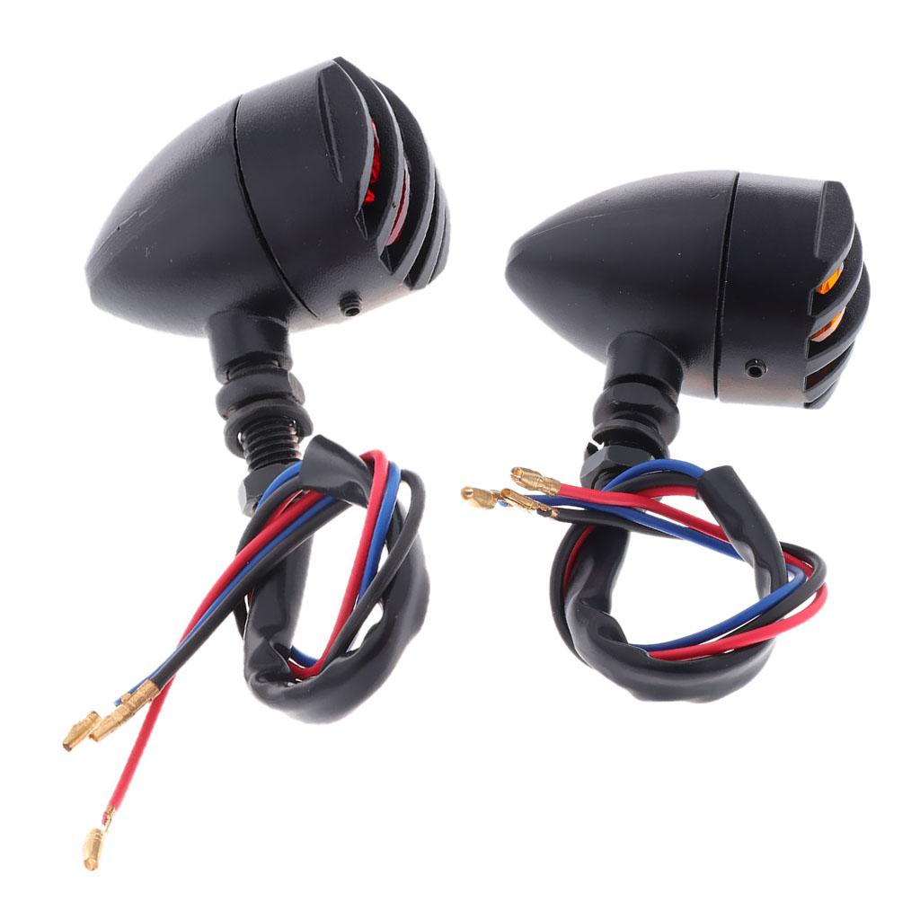 SKAIFALL® Heavy Duty Aluminum Motorcycle Refit Turn Signal Turn Signal Light Indicator Red - Image 5