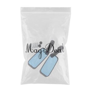 SKAIFALL® Blue Glass Square Motorcycle Handlebar Side View Mirrors Universal Black