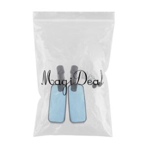 SKAIFALL® Blue Glass Square Motorcycle Handlebar Side View Mirrors Universal Gray