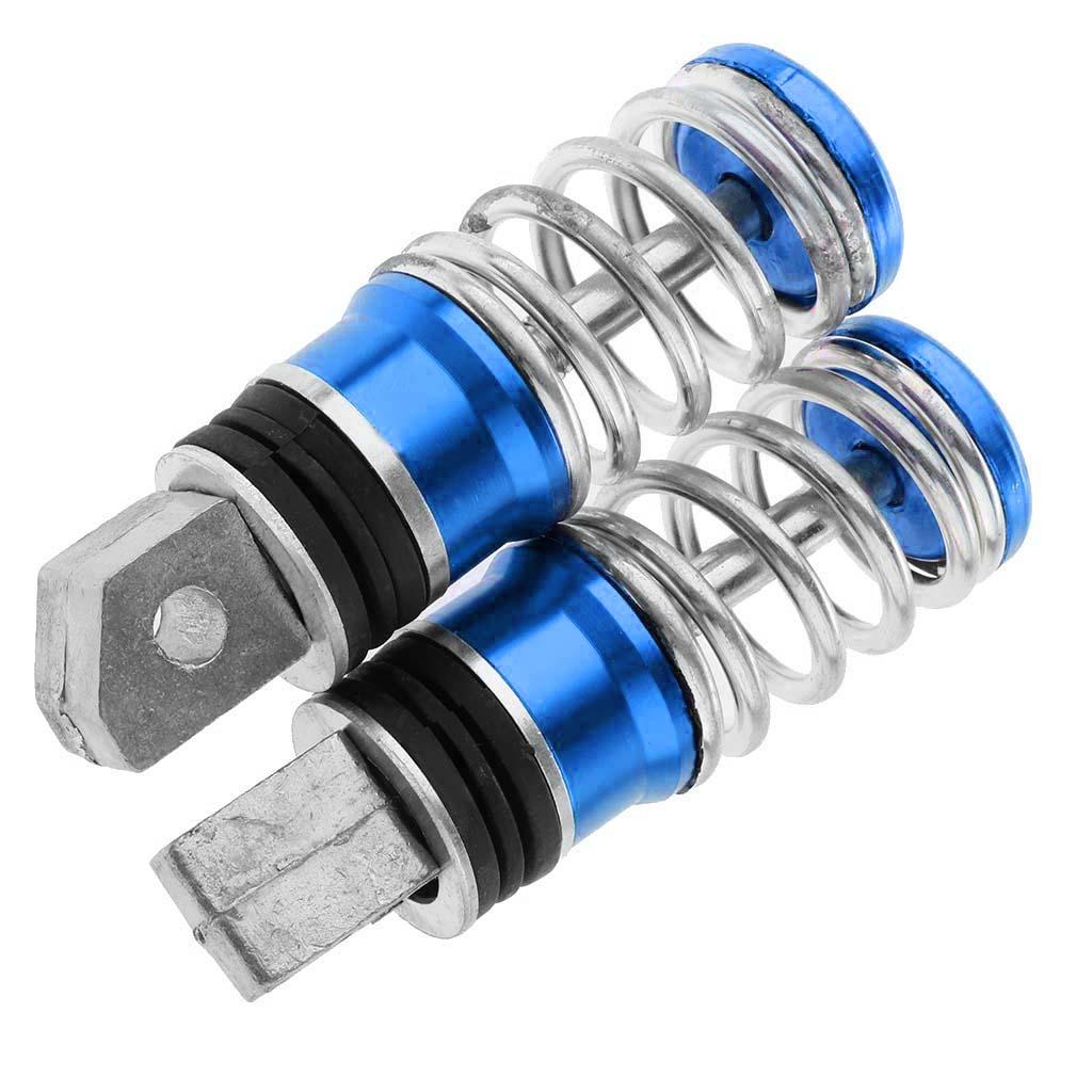 SKAIFALL® Pair Motorcycle Aluminum Rear Spring Footrest Pegs Pedal 105X30Mm Blue - Image 2